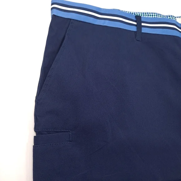 Con.Struct Men's Chino Pants Navy Blue Contrasting Waistband Stretch - Sz 48x30 - Picture 4 of 12